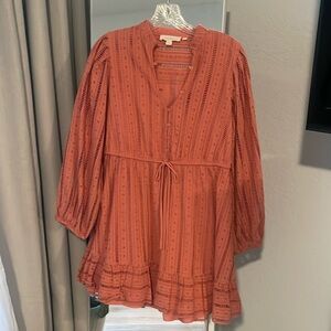 Anthroplogie dress - xs - dusty pink - EUC
